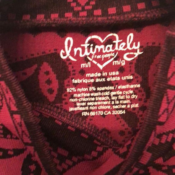 Free people maroon and black body con dress - Picture 2 of 2